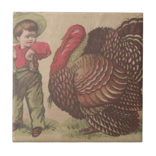 Azulejo De Cerâmica Vintage Thankgiving Turquia