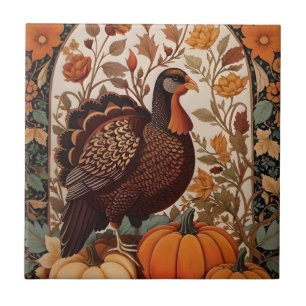 Azulejo De Cerâmica Vintage Turquia e Pumpkins Autumn