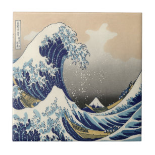 Azulejo De Cerâmica vintage ukiyo e art a onda do excelente