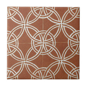 Azulejo De Cerâmica Vintage - Vermelho Design de Arâmica Irlandesa