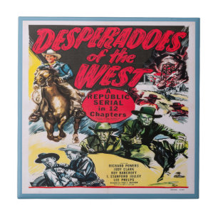 Azulejo De Cerâmica Vintage Western Movie Poster Desperados