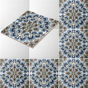 Azulejo De Cerâmica Vintage William De Morgan Floral Pattern