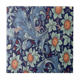 Azulejo De Cerâmica Vintage William Morris Orchard Fruta Patterada
