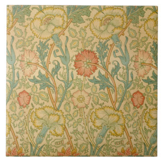 Azulejo De Cerâmica Vintage William Morris Pink e Rosa