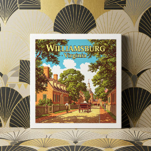 Azulejo De Cerâmica Vintage Williamsburg Virginia