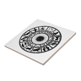Azulejo De Cerâmica Vintage Zodiac Wheel