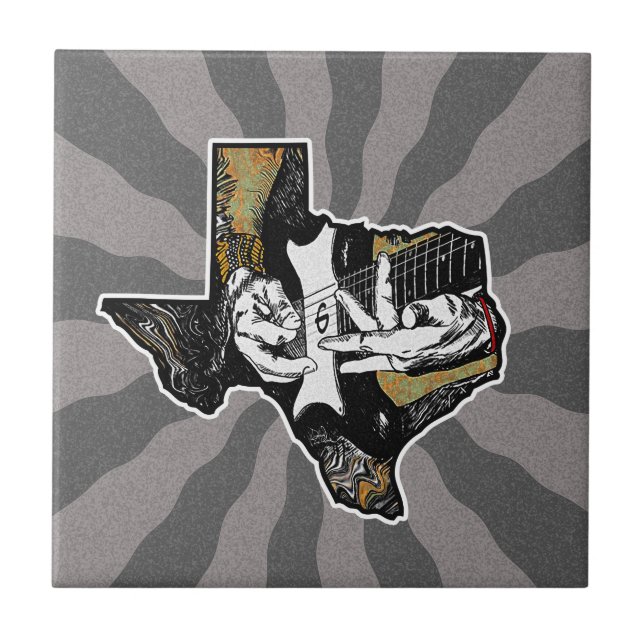 Azulejo De Cerâmica Violão do Texas (Frente)