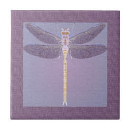 Azulejo De Cerâmica Violet Dragonfly