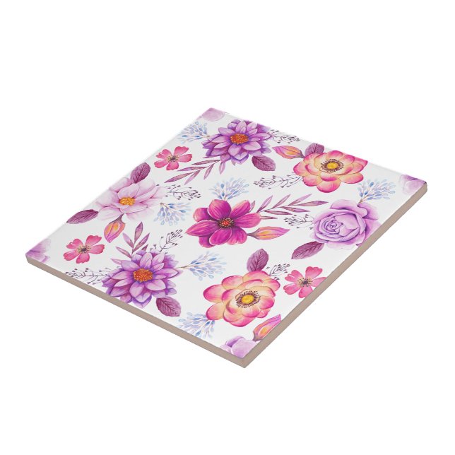 Azulejo De Cerâmica Violet rosa (Lateral)