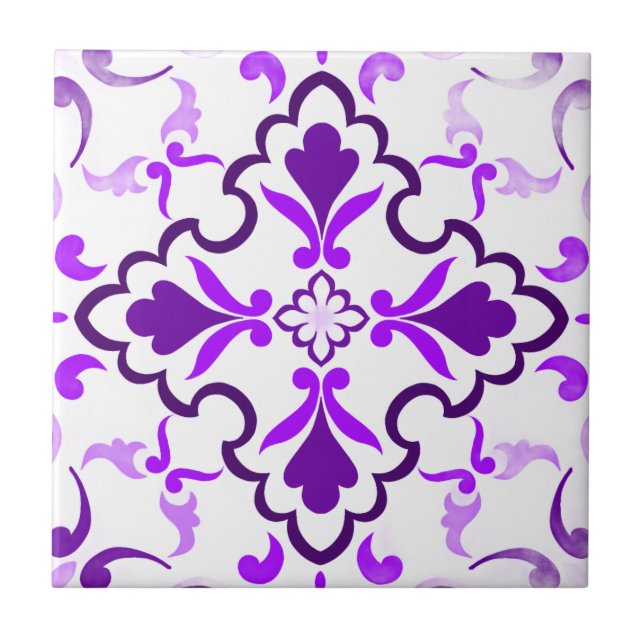 Azulejo De Cerâmica Violeta (Frente)