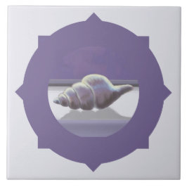 Azulejo De Cerâmica violetas em vidro luar