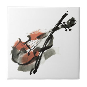 Azulejo De Cerâmica Violino