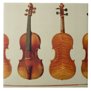 Azulejo De Cerâmica Violinos (LtoR): o "Alard" por Antonio Stradivariu