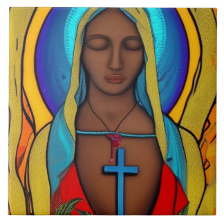 Azulejo De Cerâmica Virgem Maria