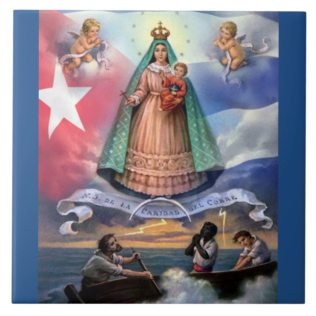 AZULEJO DE CERÂMICA  VIRGEN DE LA CARIDAD DEL COBRE, (Frente)