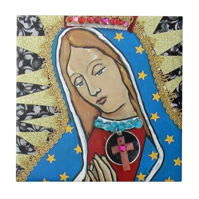 Azulejo De Cerâmica Virgin de Guadalupe (Frente)