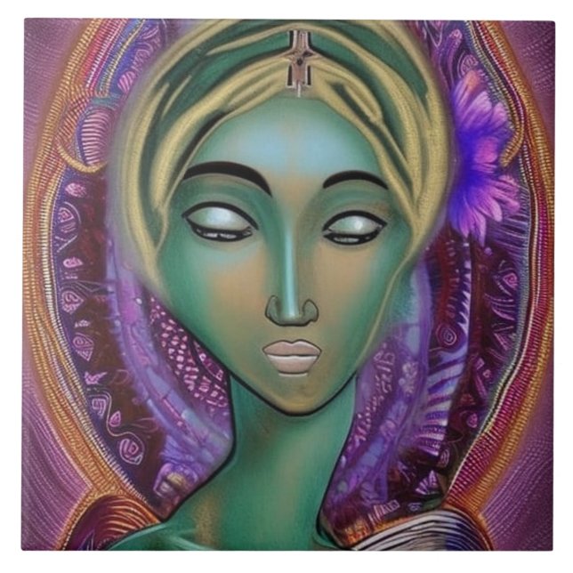 Azulejo De Cerâmica Virgin Mary  (Frente)