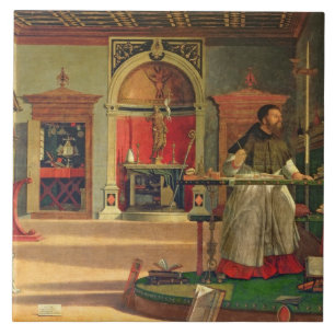 Azulejo De Cerâmica Visão das Ruas. Augustine, 1502-08 (óleo na canv