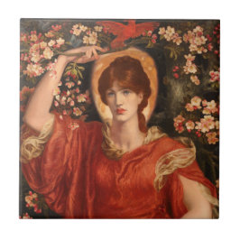 Azulejo De Cerâmica Visão de Fiammetta (por Dante Gabriel Rossetti)