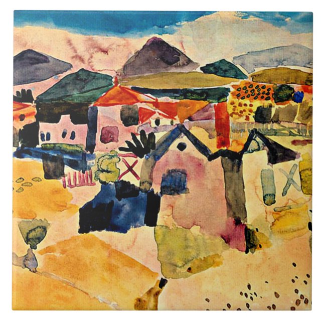 Azulejo De Cerâmica Visão do Santo Germain, Paul Klee, (Frente)