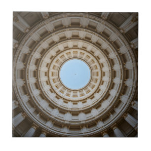 Azulejo De Cerâmica Visão Simétrica do Verme de um Grande Domo