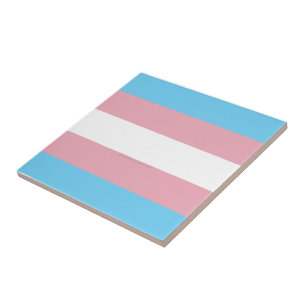 Azulejo De Cerâmica Visibilidade da bandeira do orgulho transgênero da
