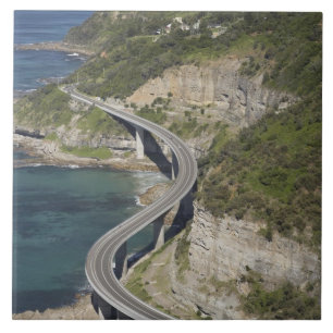 Azulejo De Cerâmica Vista aérea da ponte Sea Cliff perto de Wollongon