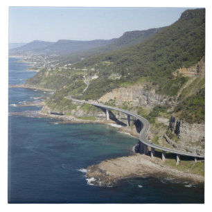 Azulejo De Cerâmica Vista aérea da Sea Cliff Bridge perto de Wollongon