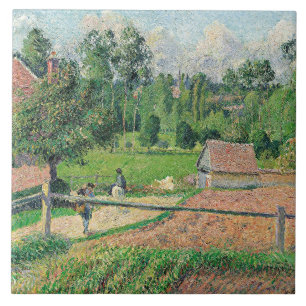Azulejo De Cerâmica Vista da janela do artista Camille Pissarro