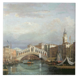 Azulejo De Cerâmica Vista da ponte de Rialto em Veneza