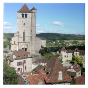 Azulejo De Cerâmica Vista da vila e da igreja (foto)