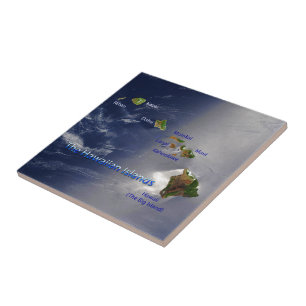 Azulejo De Cerâmica Vista das Ilhas Havaianas