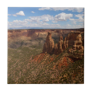 Azulejo De Cerâmica Vista de Canyon Rim Trail no Colorado Monument