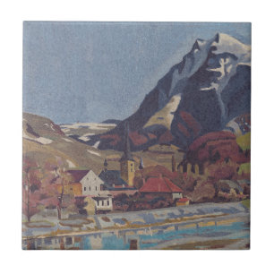 Azulejo De Cerâmica Vista de Dolný Kubín por Arnold Peter Weisz