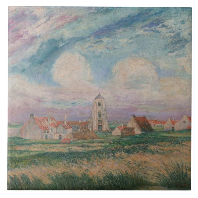 Azulejo De Cerâmica Vista de Mariakerke (Frente)