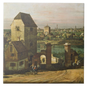 Azulejo De Cerâmica Vista de Munich, C. 1761 (óleo em canvas)