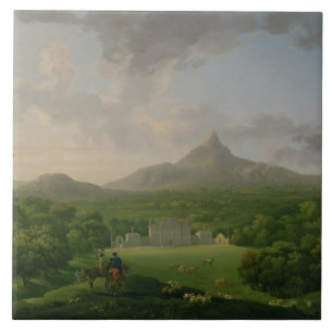 Azulejo De Cerâmica Vista de Powerscourt, condado Wicklow, c.1760-2