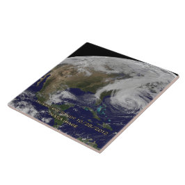 Azulejo De Cerâmica Vista de satélite do furacão Sandy