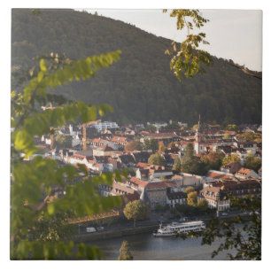 Azulejo De Cerâmica Vista do Centro Histórico de Heidelberg
