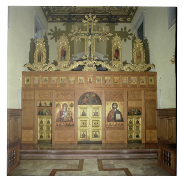 Azulejo De Cerâmica Vista do Iconostasis, 1641 (foto) (veja 137901 (Frente)