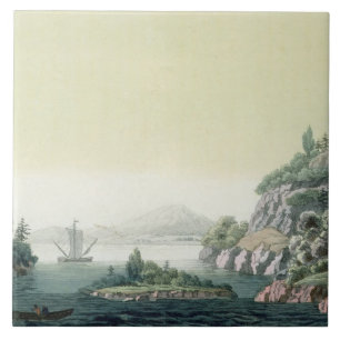 Azulejo De Cerâmica Vista do Rio Potomac perto de Mount Vernon (colou