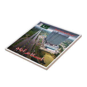 Azulejo De Cerâmica Vista do zPK009 ISLAMABAD à noite, Paquistão,