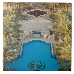 Azulejo De Cerâmica Vista elevada da piscina do Herods Palace Hotel