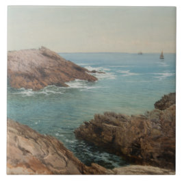 Azulejo De Cerâmica Vista sobre o mar (Paisagem Costeira) (Marinha)