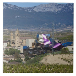 Azulejo De Cerâmica Vista urbana elevada e Hotel Marques de Riscal
