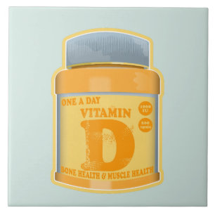 Azulejo De Cerâmica Vitamina D cápsulas saúde e bem-estar