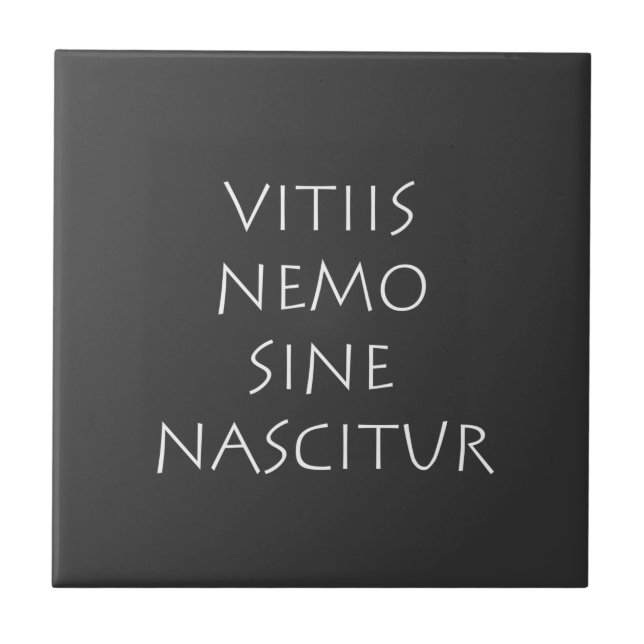 Azulejo De Cerâmica Vitiis nemo sine nascitur (Frente)