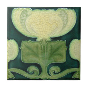 Azulejo De Cerâmica Vitoriano-antigo-aspecto-azulejo-verde-branco-bran