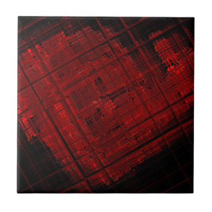Azulejo De Cerâmica Vitral satélite no vermelho do sangue