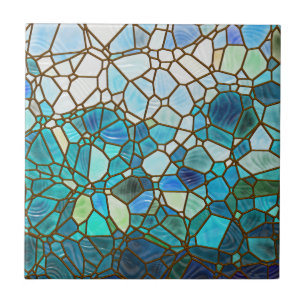Azulejo De Cerâmica Vitral subaquático da cena